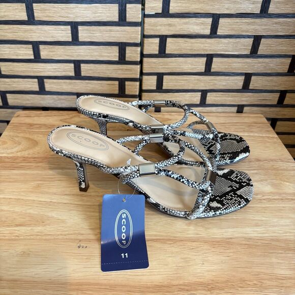 Scoop  Snakeskin Print Heels Size 11 - Picture 1 of 6